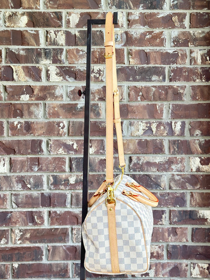 Louis Vuitton Speedy Bandouliere Bag Damier Azur 30	73827