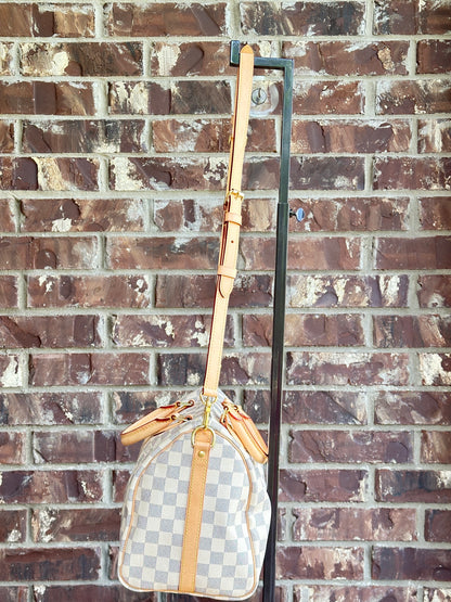 Louis Vuitton Speedy Bandouliere Bag Damier Azur 30	73827