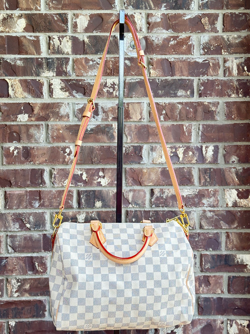 Louis Vuitton Speedy Bandouliere Bag Damier Azur 30	73827