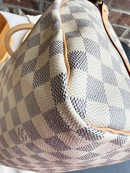 Louis Vuitton Speedy Bandouliere Bag Damier Azur 30	73827