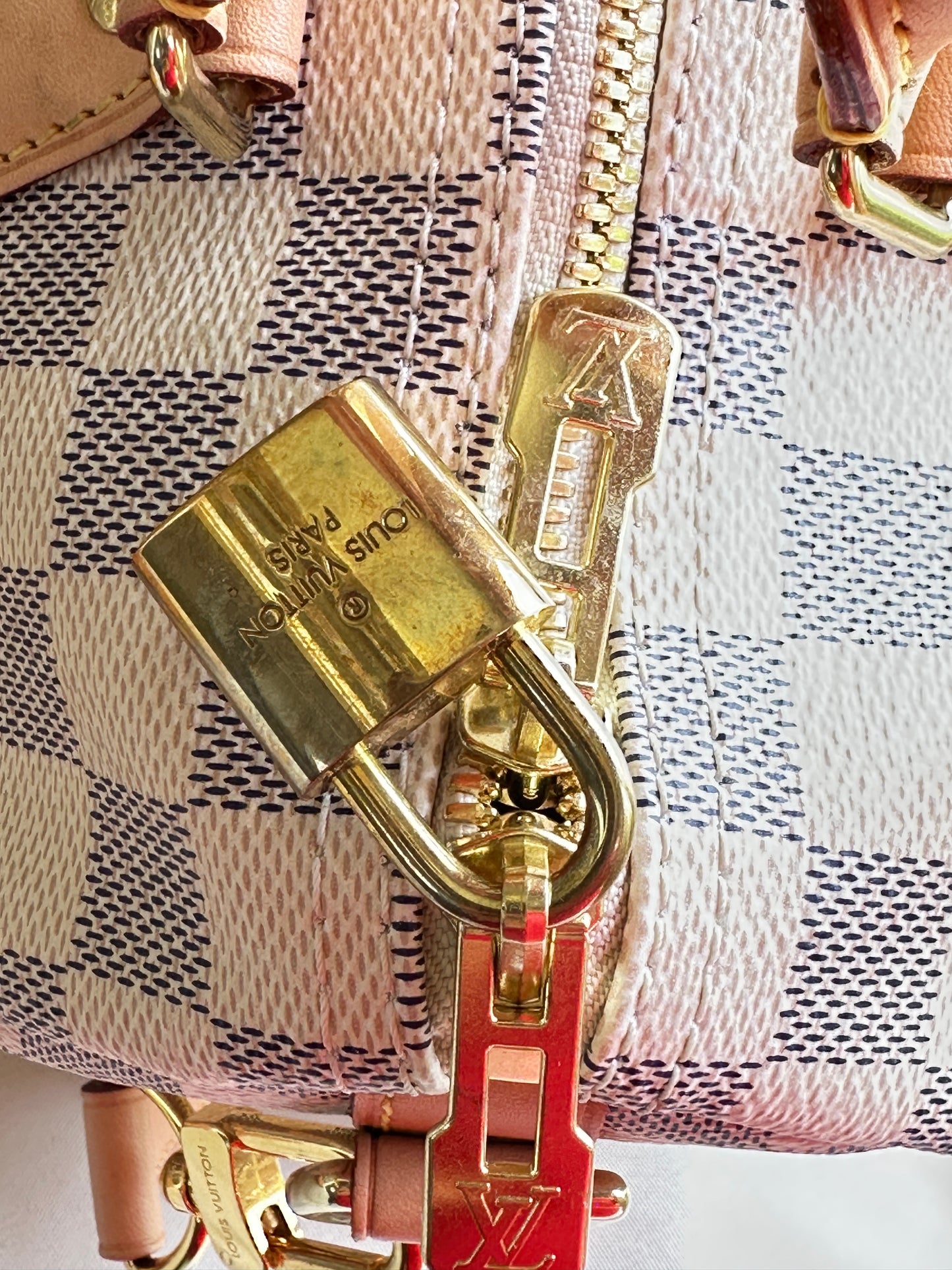 Louis Vuitton Speedy Bandouliere Bag Damier Azur 30	73827