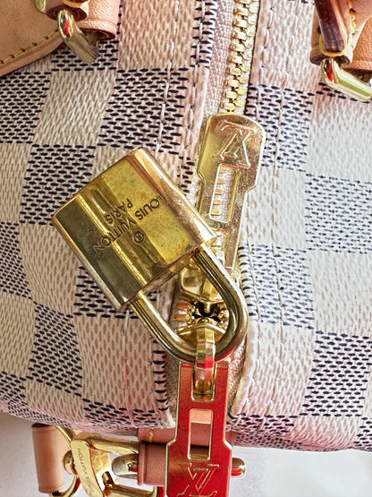 Louis Vuitton Speedy Bandouliere Bag Damier Azur 30	73827