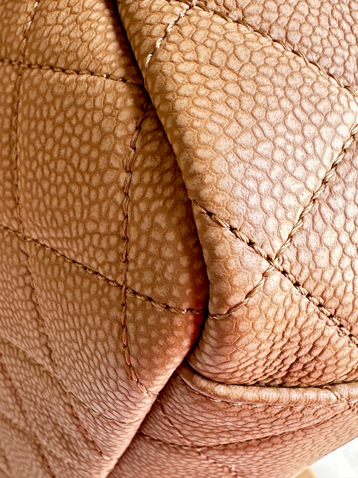 Chanel Caviar Quilted Medium Coco Tassel Camera Case Tan 82927