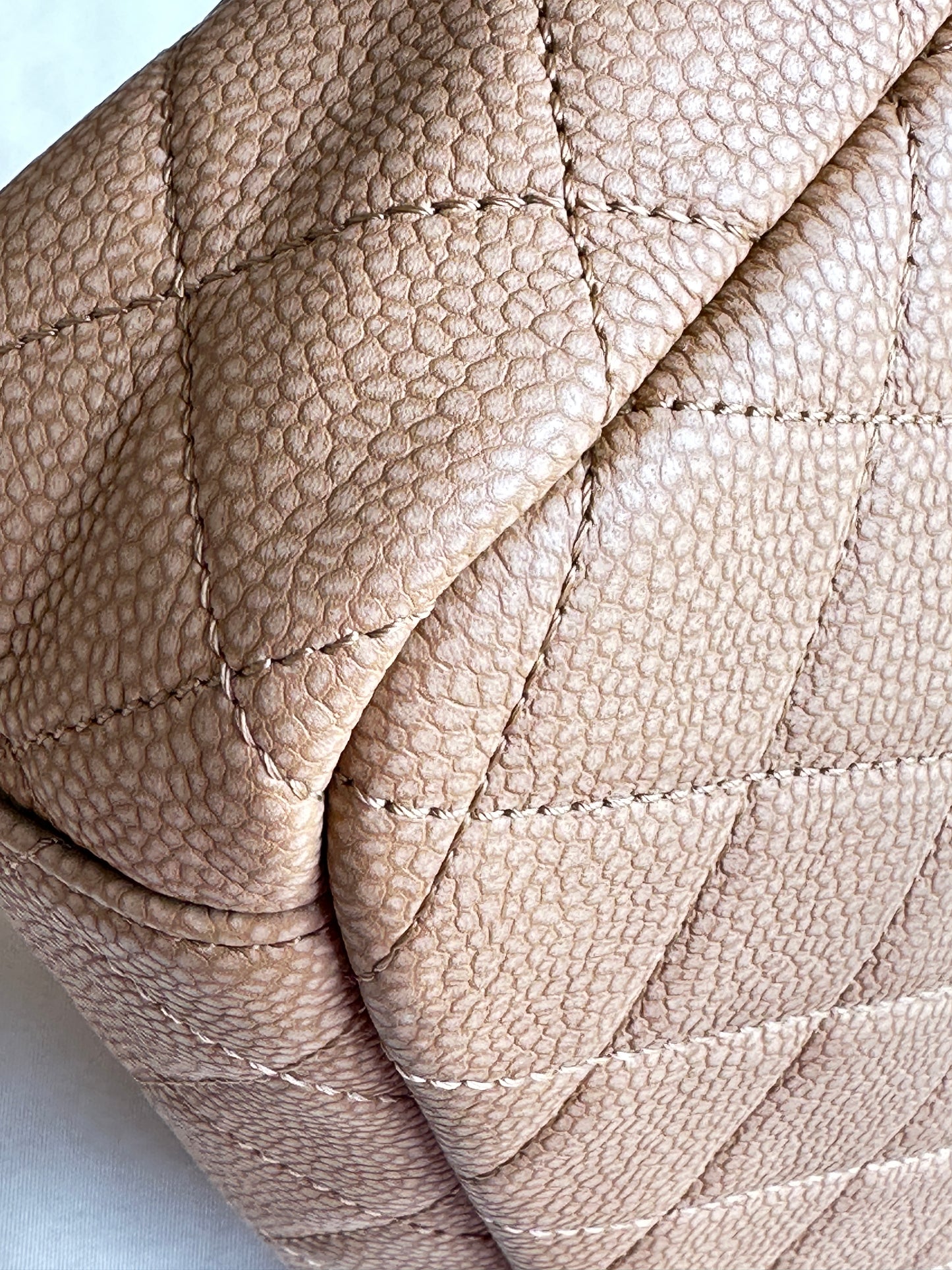 Chanel Caviar Quilted Medium Coco Tassel Camera Case Tan 82927