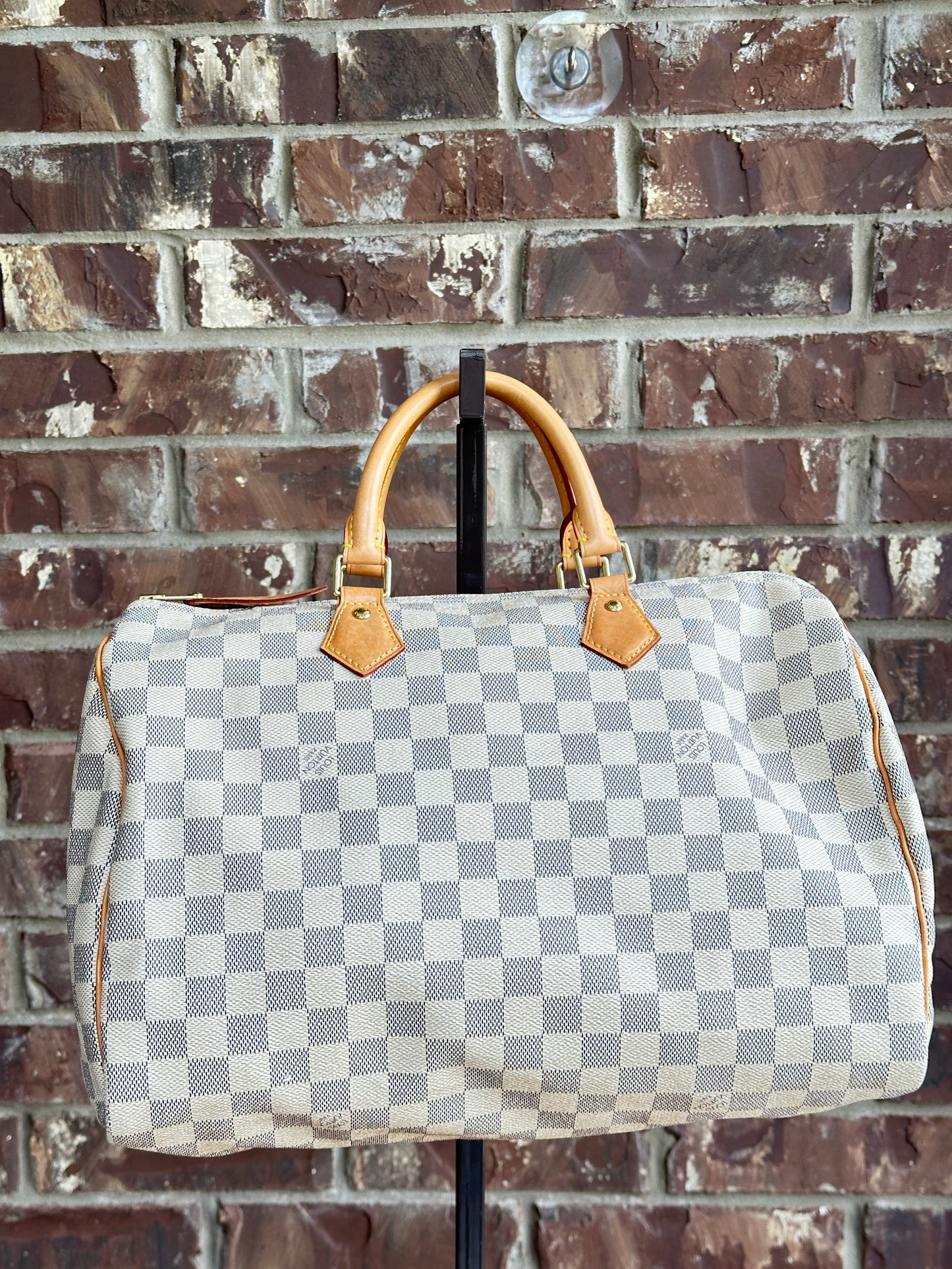 Louis Vuitton Speedy Handbag Damier Azur 35 34899