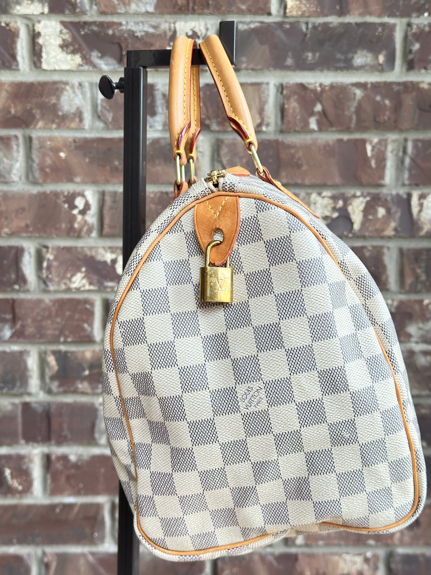 Louis Vuitton Speedy Handbag Damier Azur 35 34899