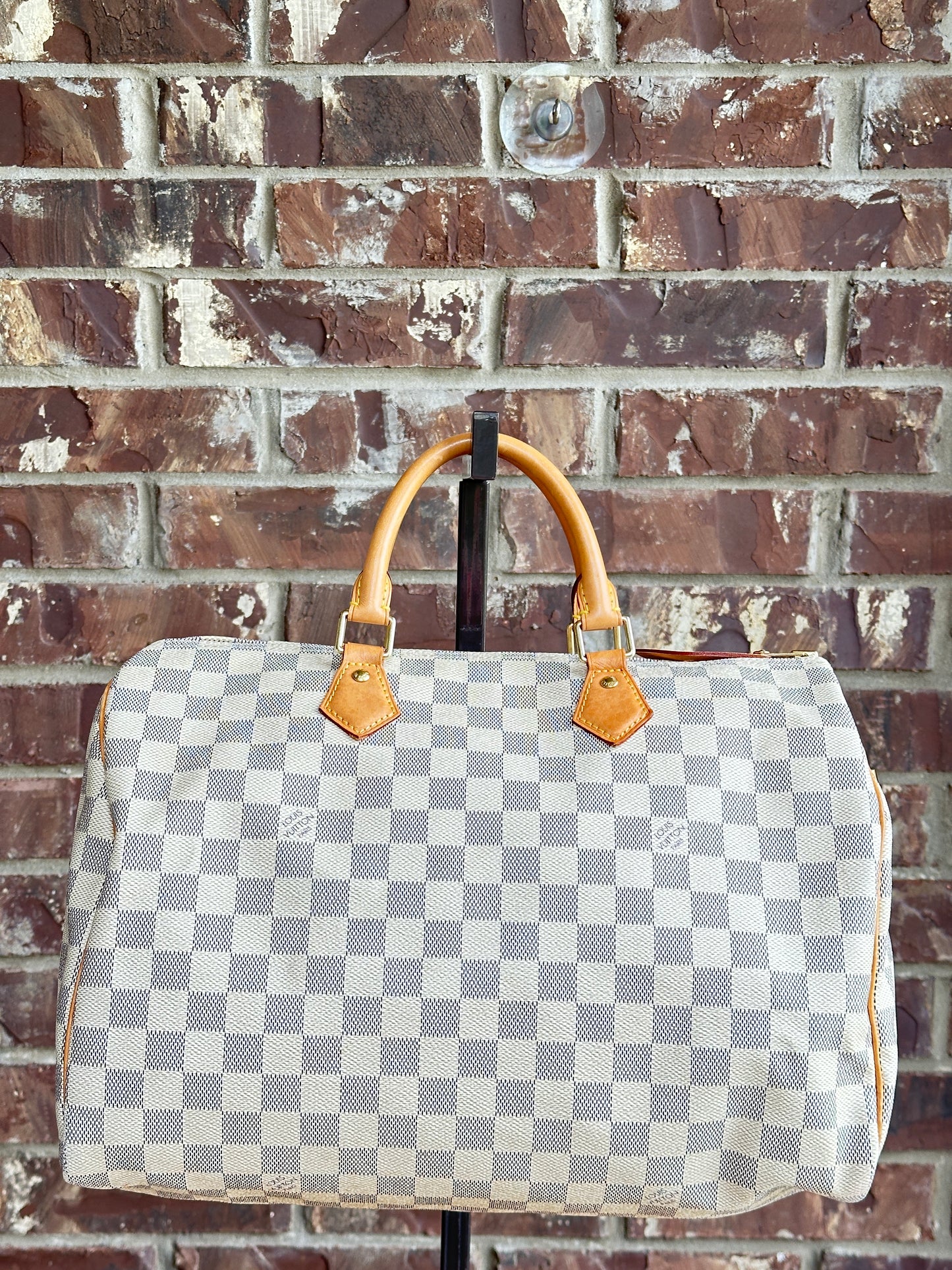 Louis Vuitton Speedy Handbag Damier Azur 35 34899