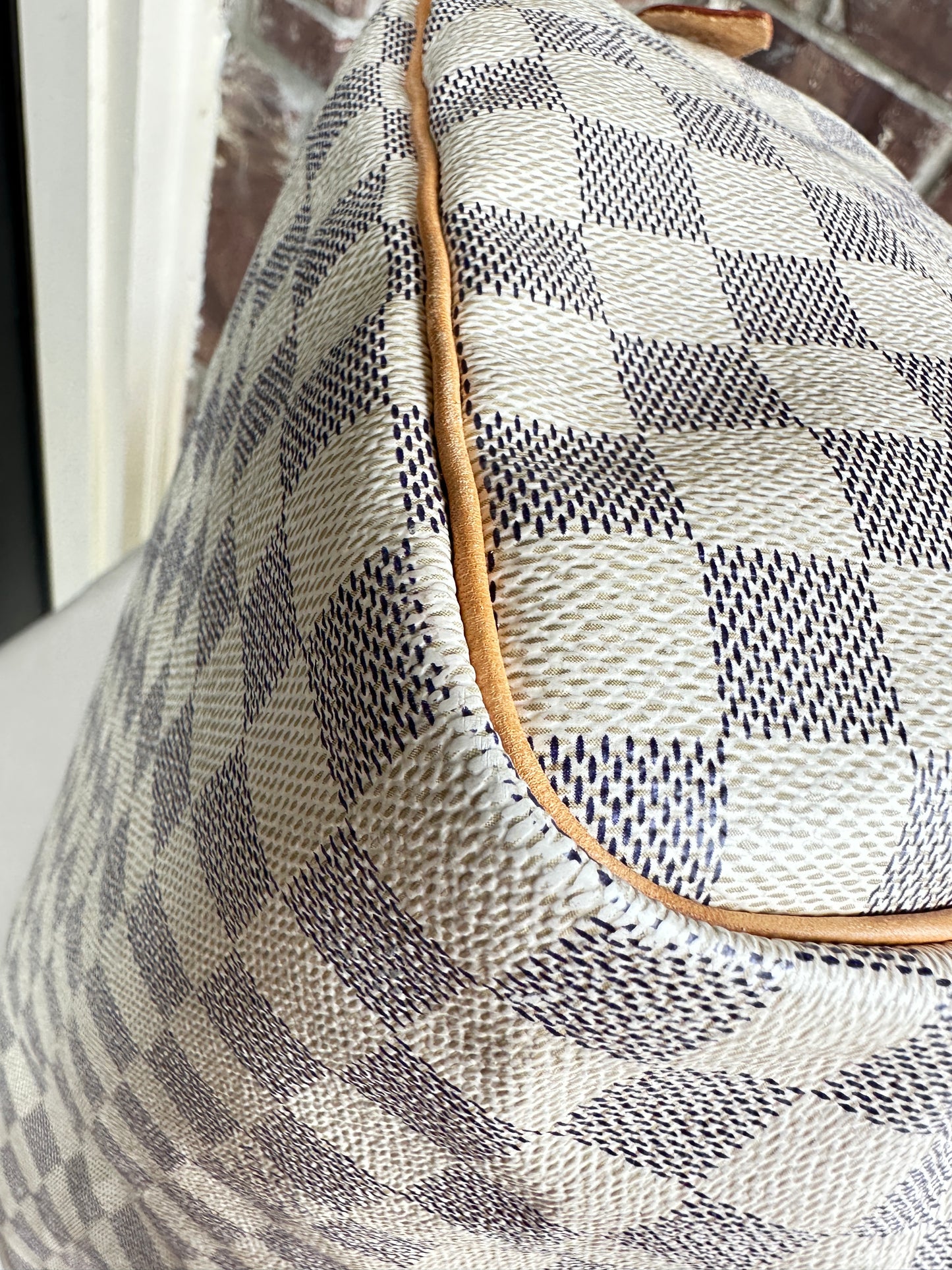 Louis Vuitton Speedy Handbag Damier Azur 35 34899