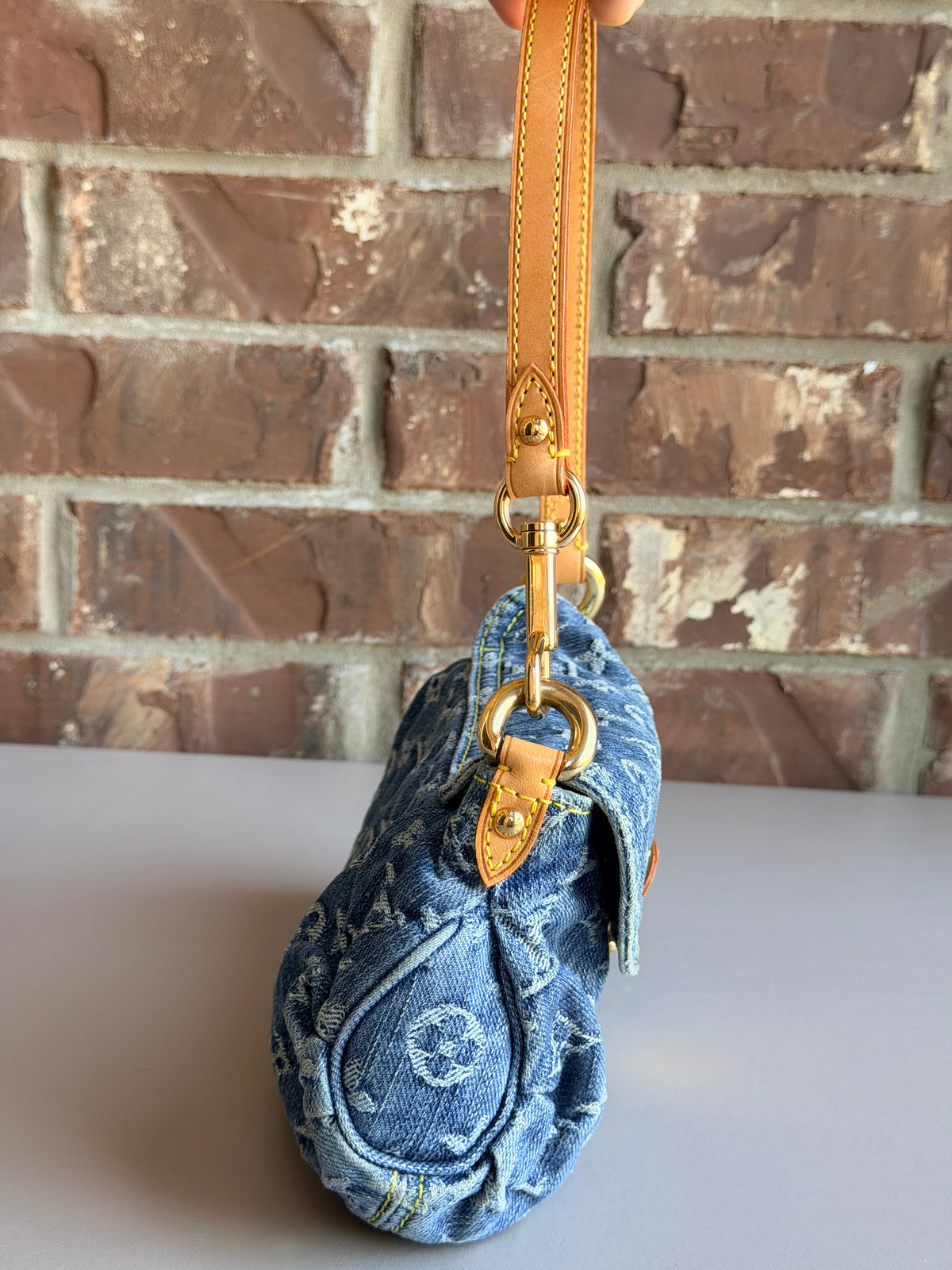 Louis Vuitton Denim Pleaty Mini 54829