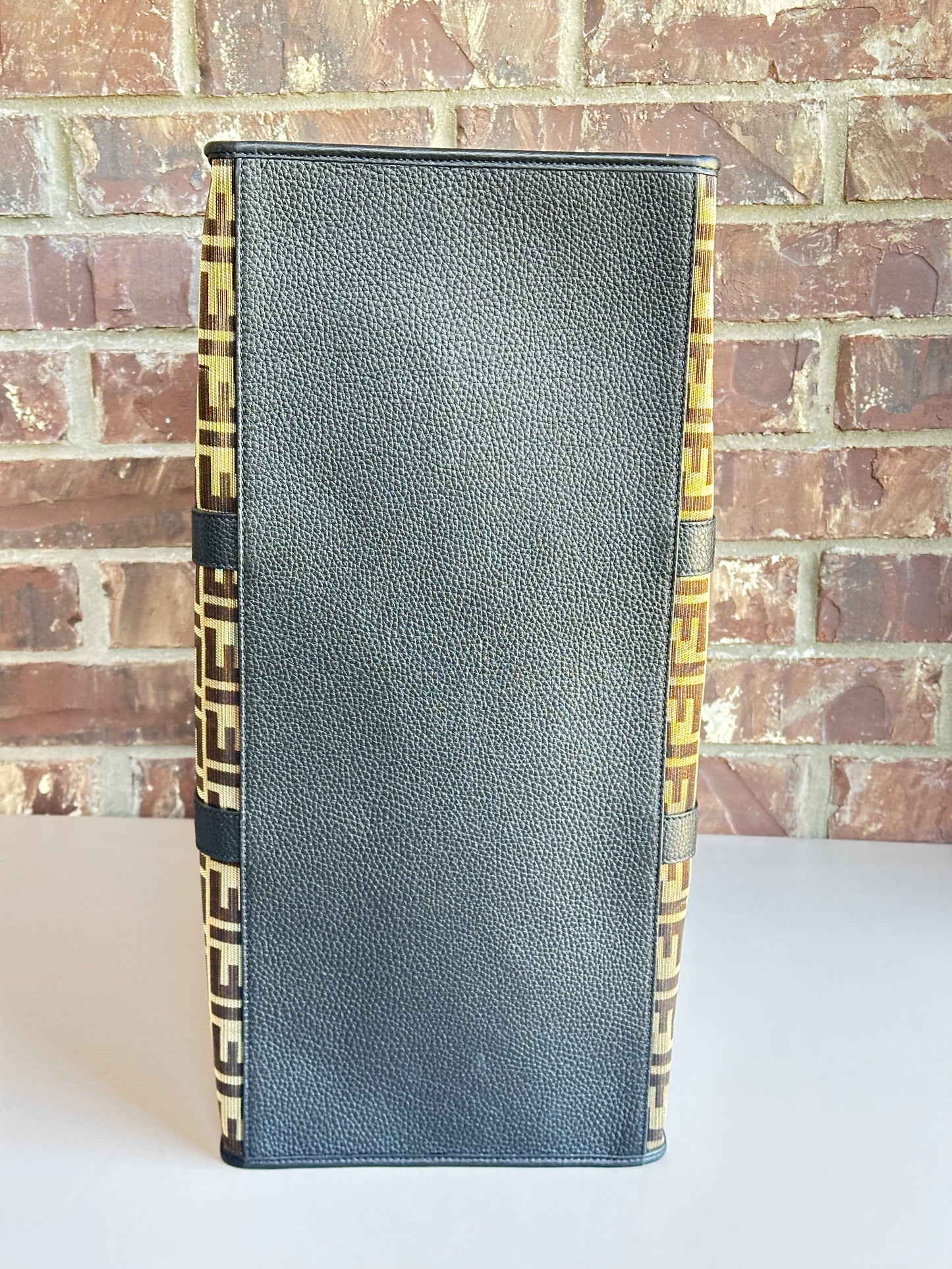 Fendi Karligraphy Tote Metallic Zucca Canvas Large 72635