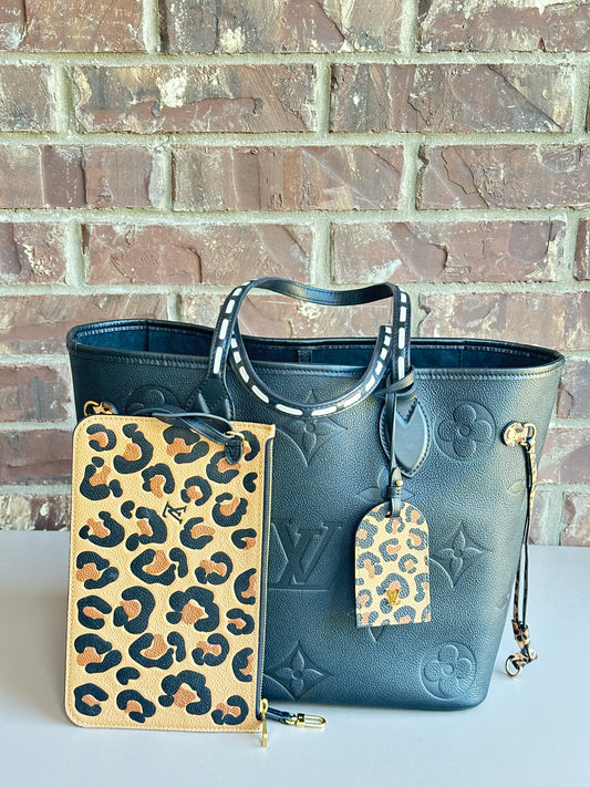 Louis Vuitton Neverfull Wild at Heart Monogram Empreinte Giant MM	 Black 43782