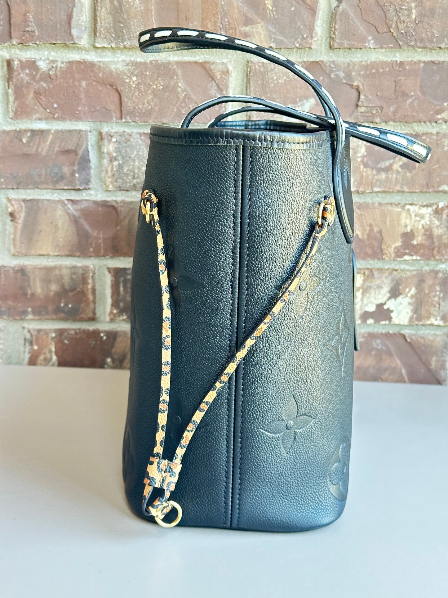 Louis Vuitton Neverfull Wild at Heart Monogram Empreinte Giant MM	 Black 43782