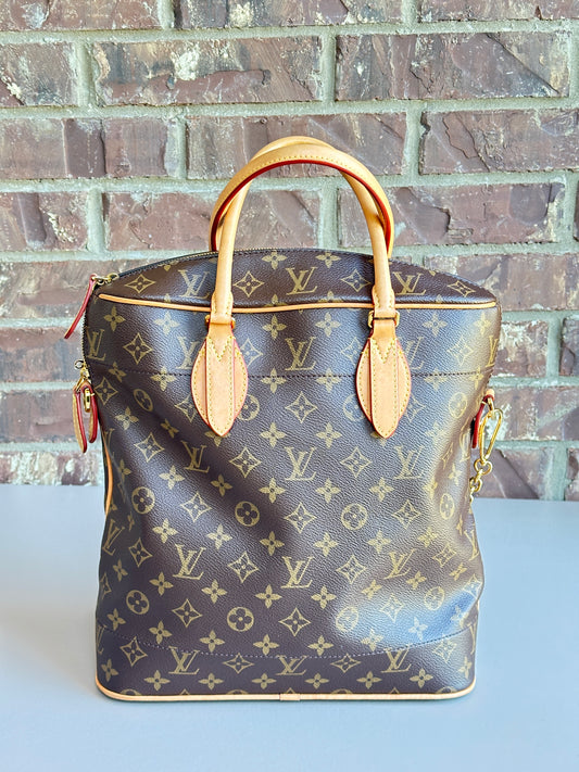 Louis Vuitton Carry All Handbag Monogram Canvas MM Brown 42346