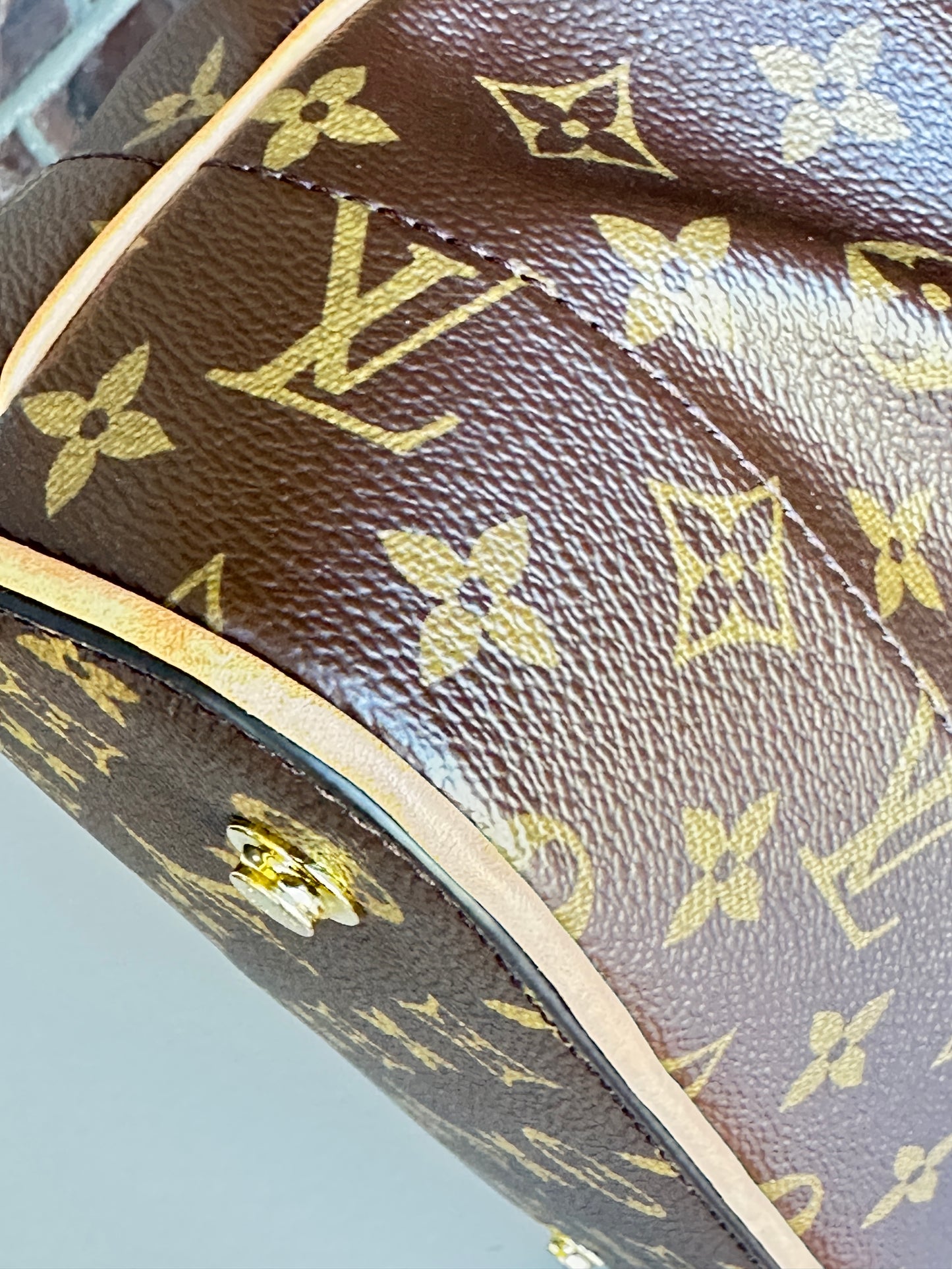 Louis Vuitton Carry All Handbag Monogram Canvas MM Brown 42346
