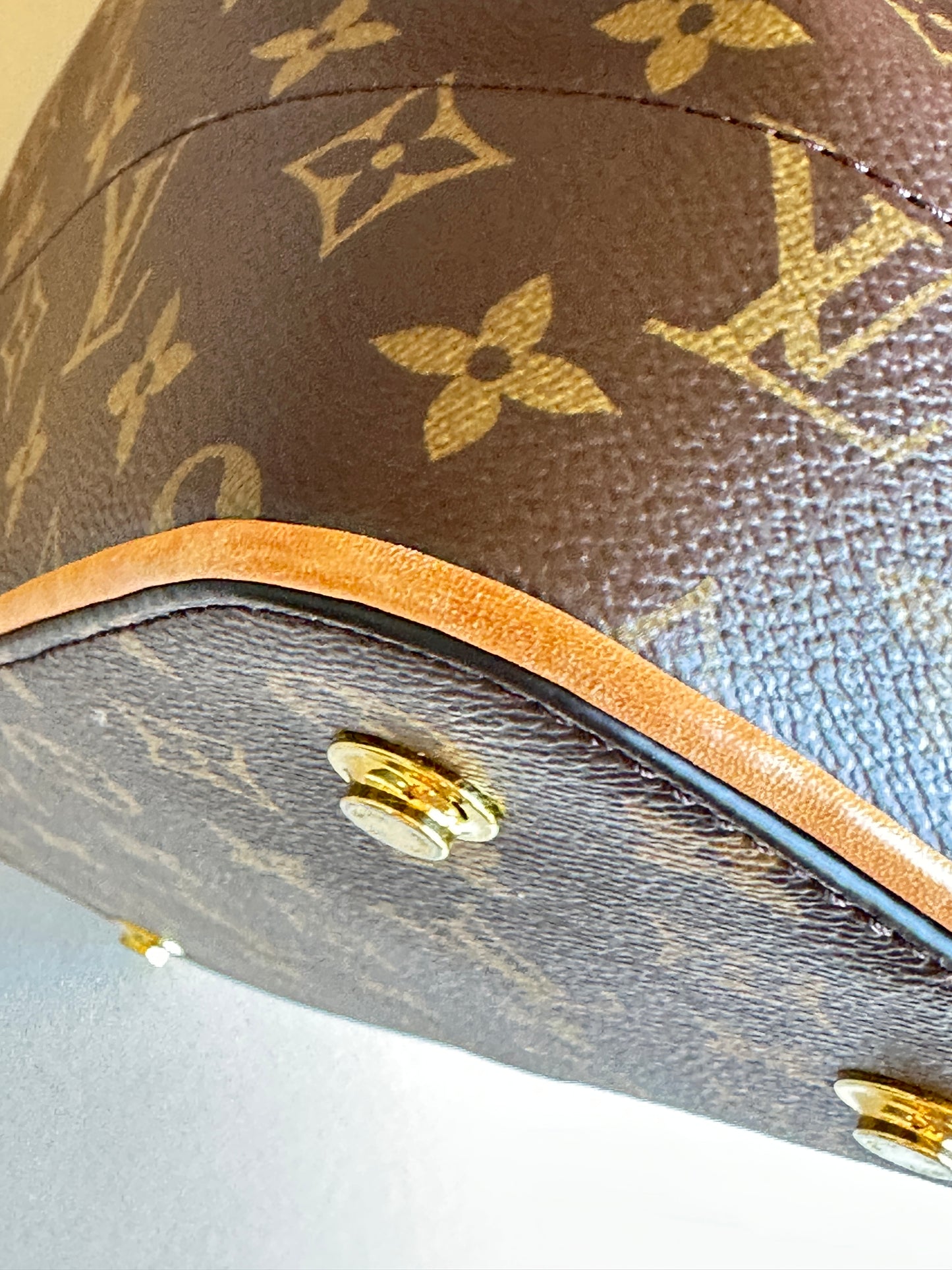 Louis Vuitton Carry All Handbag Monogram Canvas MM Brown 42346