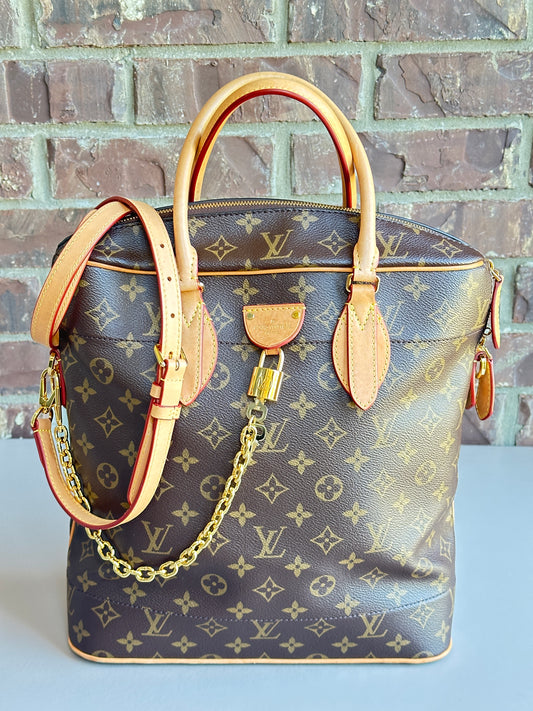 Louis Vuitton Carry All Handbag Monogram Canvas MM Brown 42346