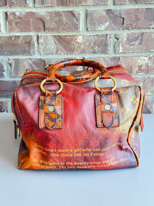 Louis Vuitton Mancrazy Jokes Handbag Monogram Canvas and Snakeskin 54362