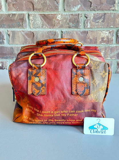 Louis Vuitton Mancrazy Jokes Handbag Monogram Canvas and Snakeskin 54362