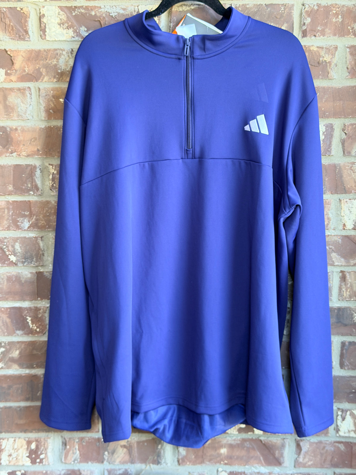 NWT Adidas Active 1/4 Zip Long Sleeve Layering Top Men's 2XL Dark Blue JY6597