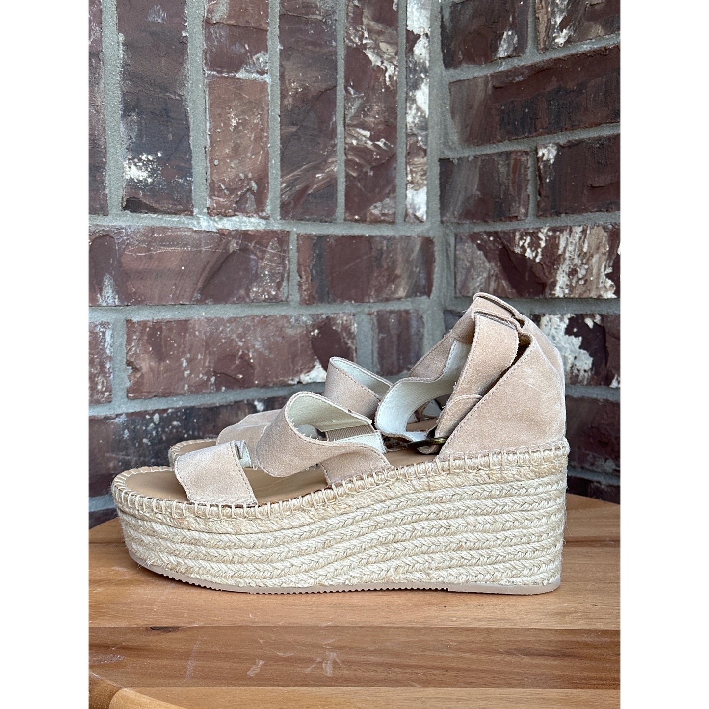 Soludos Palma Platform Espadrille Sandals Tan Size 10