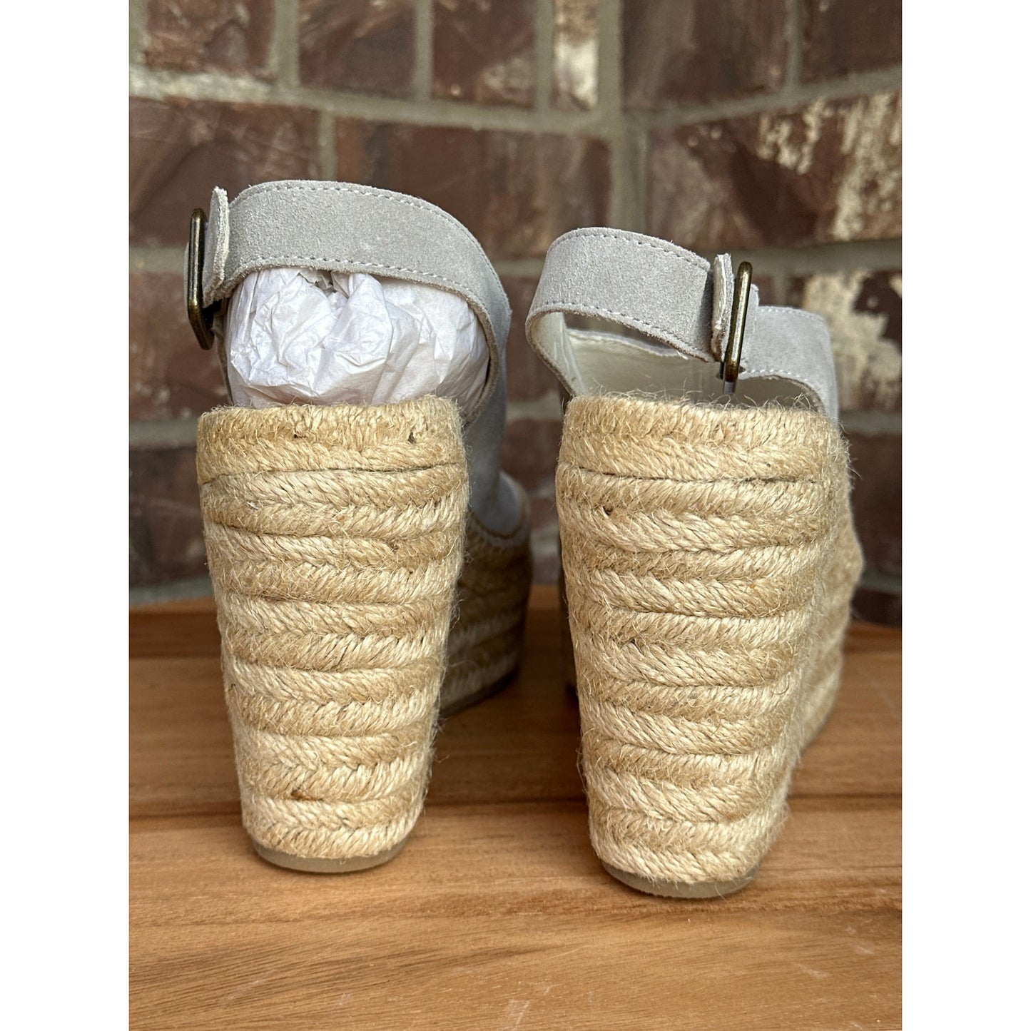 Soludos Seville Platform Wedge Stone 9.5