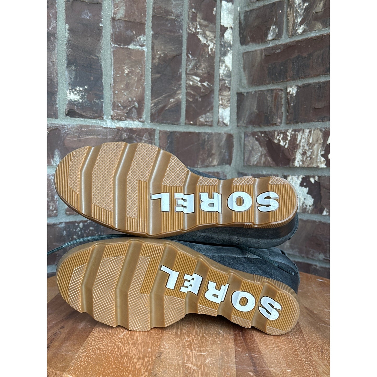 Sorel Joan Up Town Lace Waterproof Boots Quarry Size 10.5