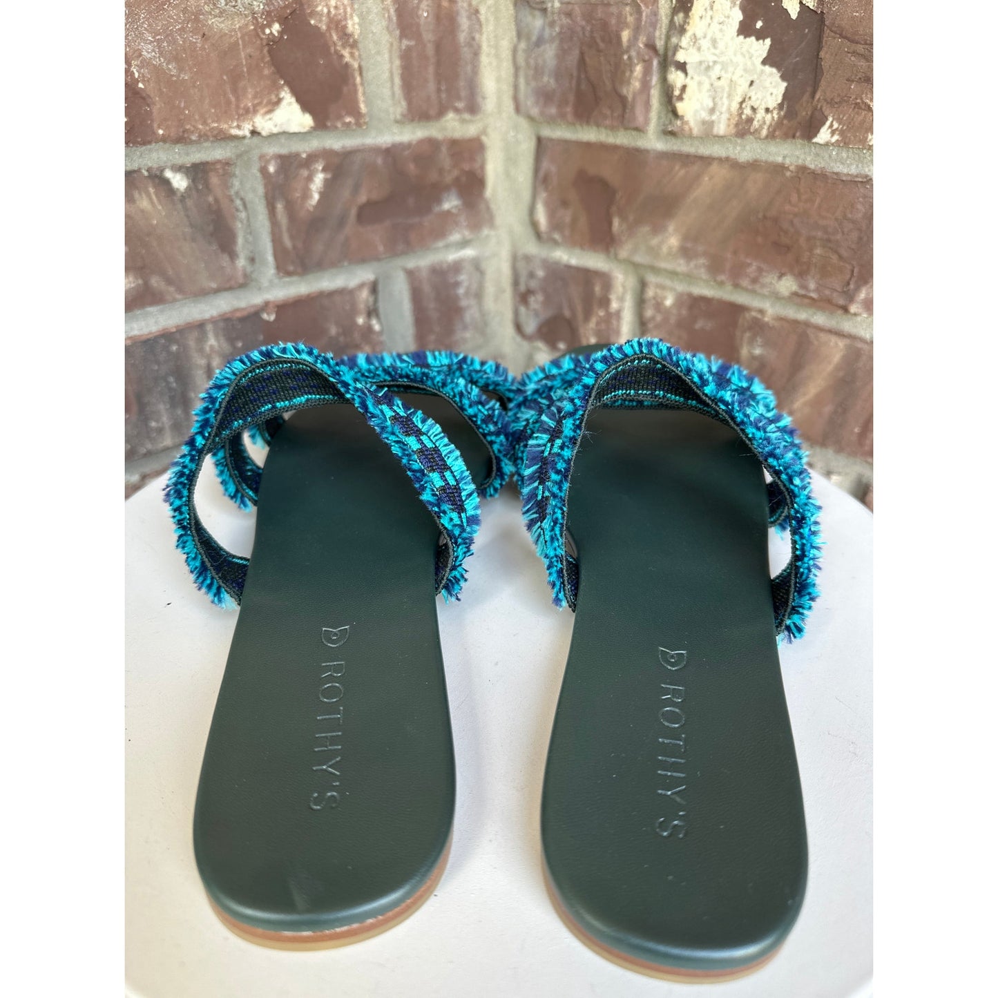 Rothy's Triple Band Fringe Sandal Size 10