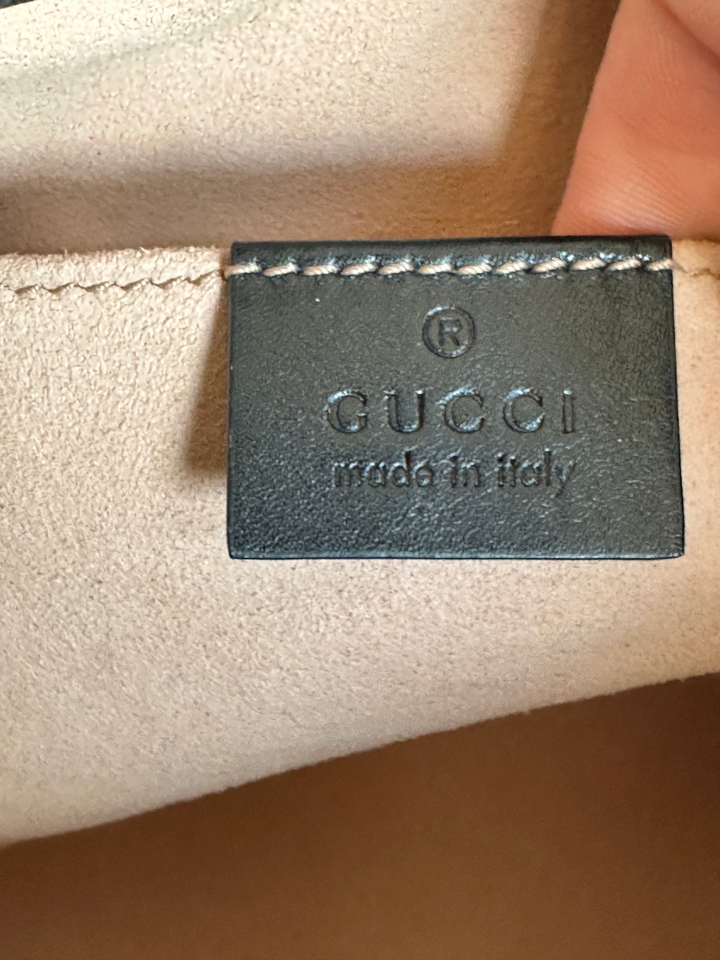 Gucci Marmont Matelasse Sylvie Web Bucket Bag