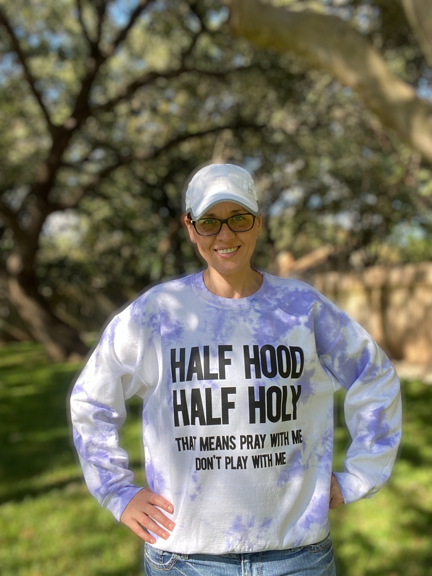 Half Hood Half Holy Tie Dye