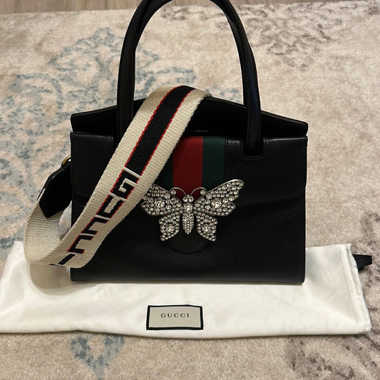 Gucci Medium Totem Crystal Butterfly Handle Bag